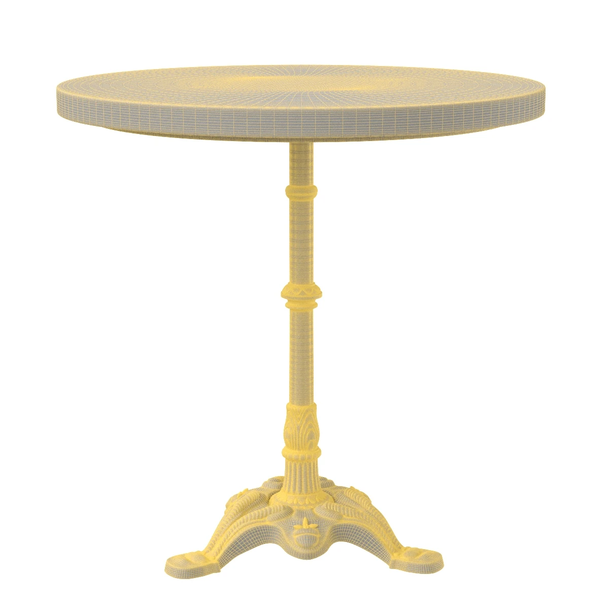 Carolina Classics Velio Mango Wood Table Top Bistro Table 3D Model_07