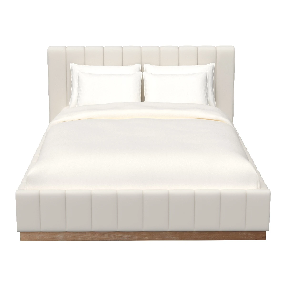 Forte White Queen Bed 3D Model_06