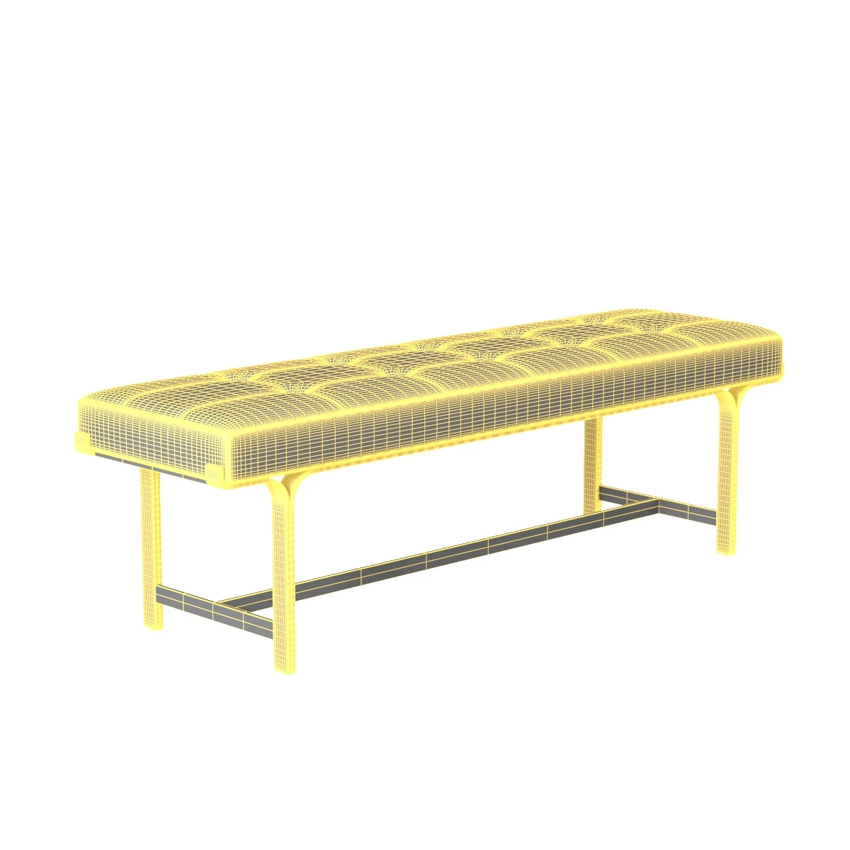 Four Hands Irondale Leather Bench Perigold 3D Model_07