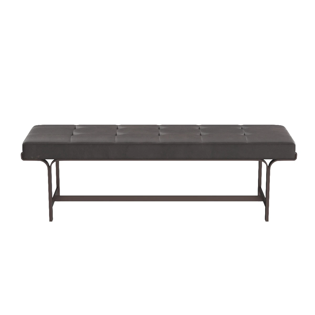 Four Hands Irondale Leather Bench Perigold 3D Model_06