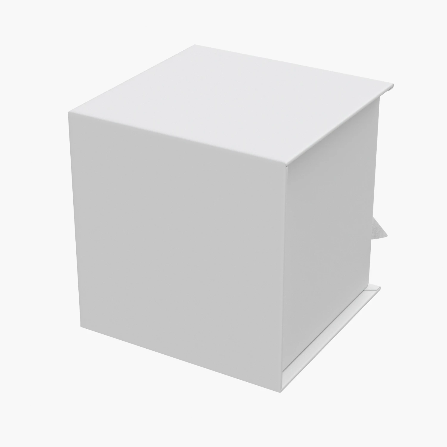 Hallmark Ribbon and Paper Fill Small Gift Lid White Box with Bow 3D Model_06