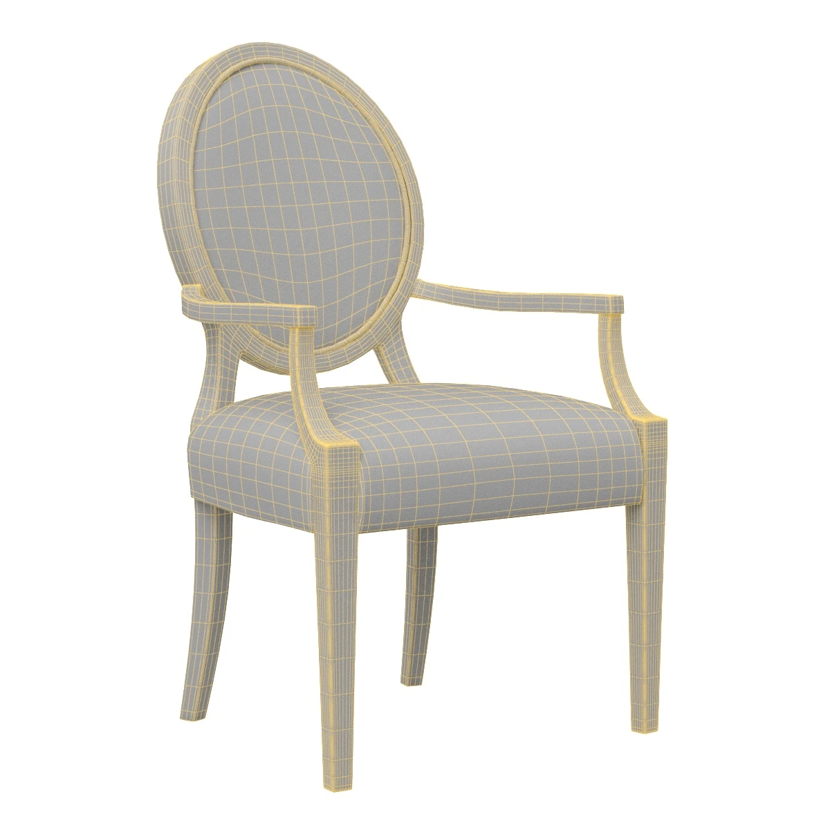 Hooker Furniture Sanctuary Romantique Oval Arm Chair 3D Model_07