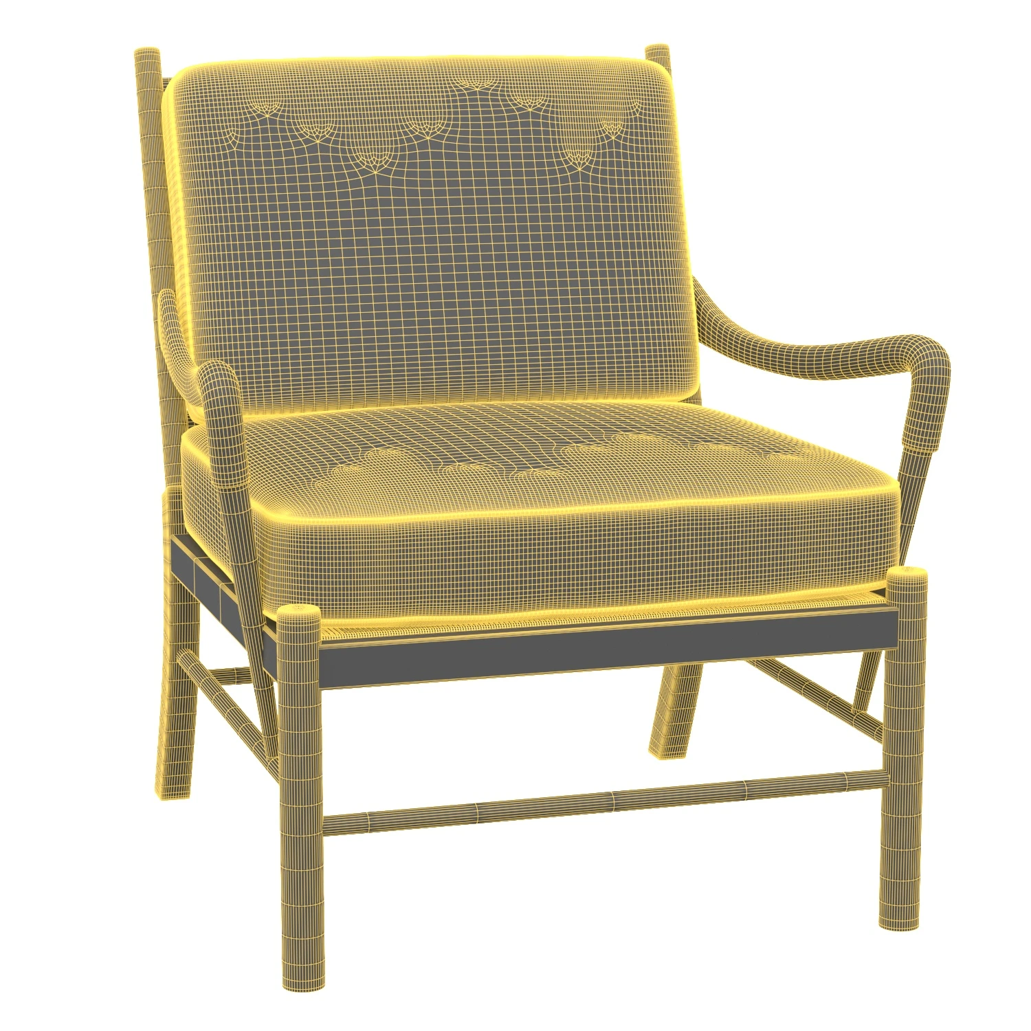 Kevin Chair with Rattan 3D Model_07