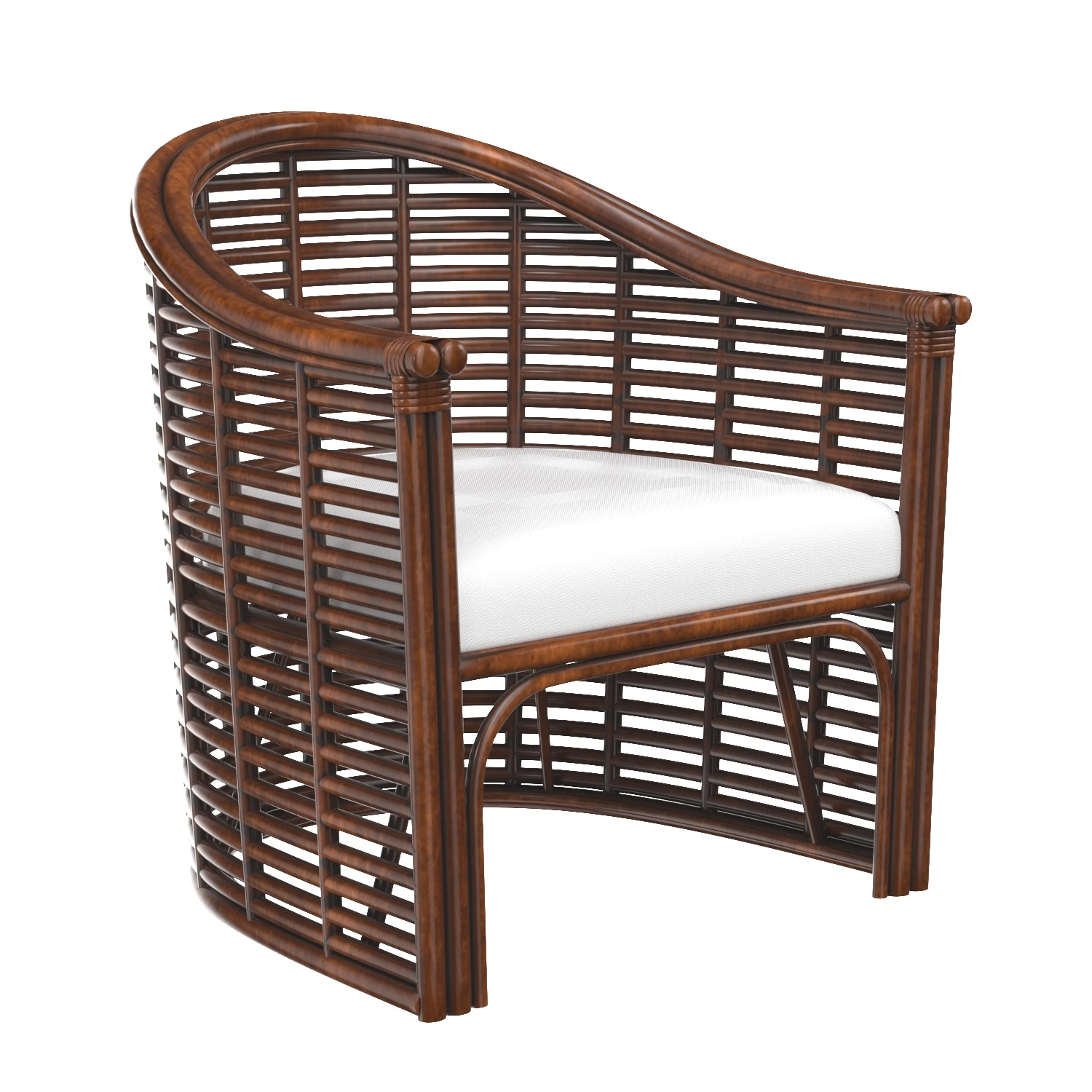 Knox Rattan Accent Arm Chair 3D Model_01