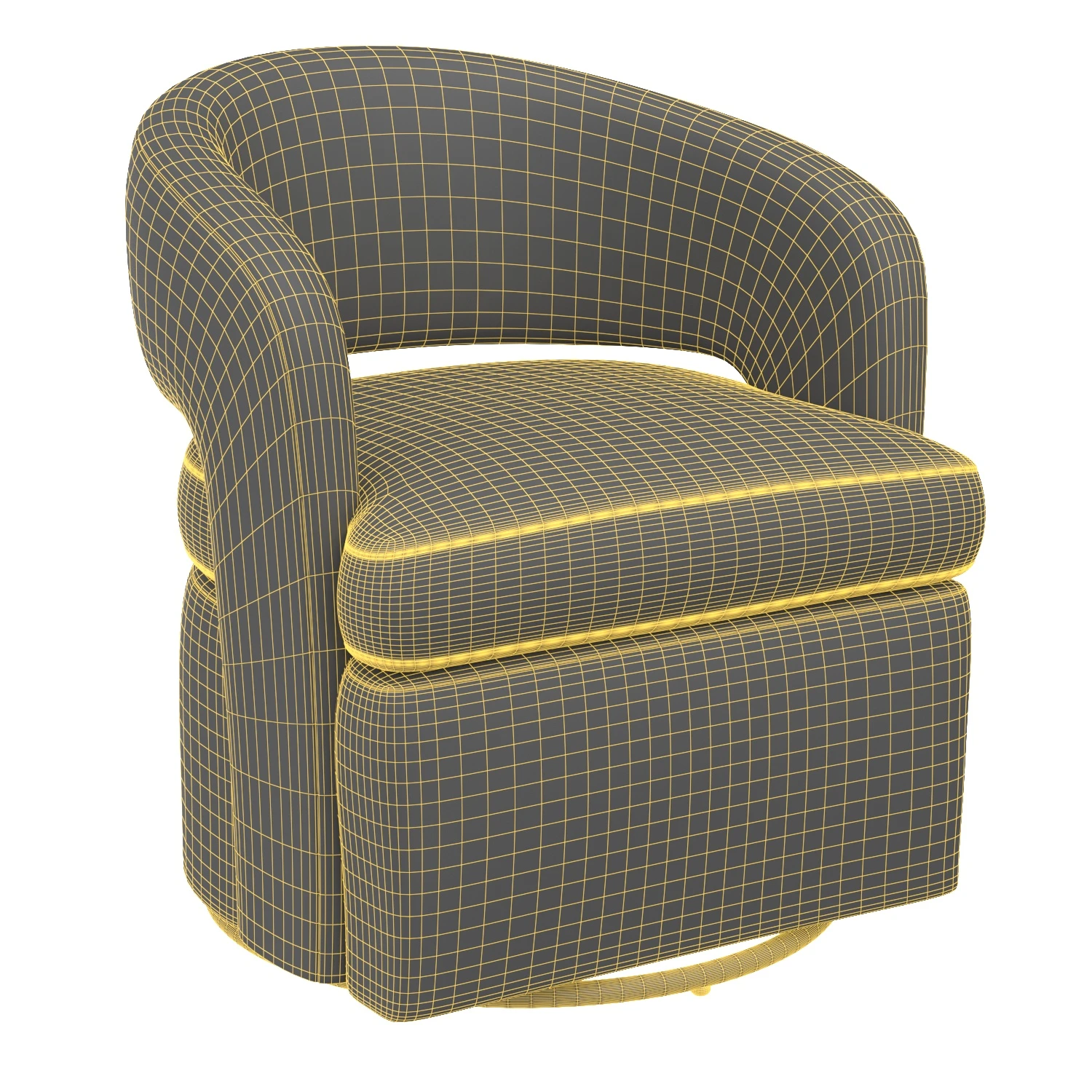 Kourtney Swivel Lounge Chair 3D Model_07