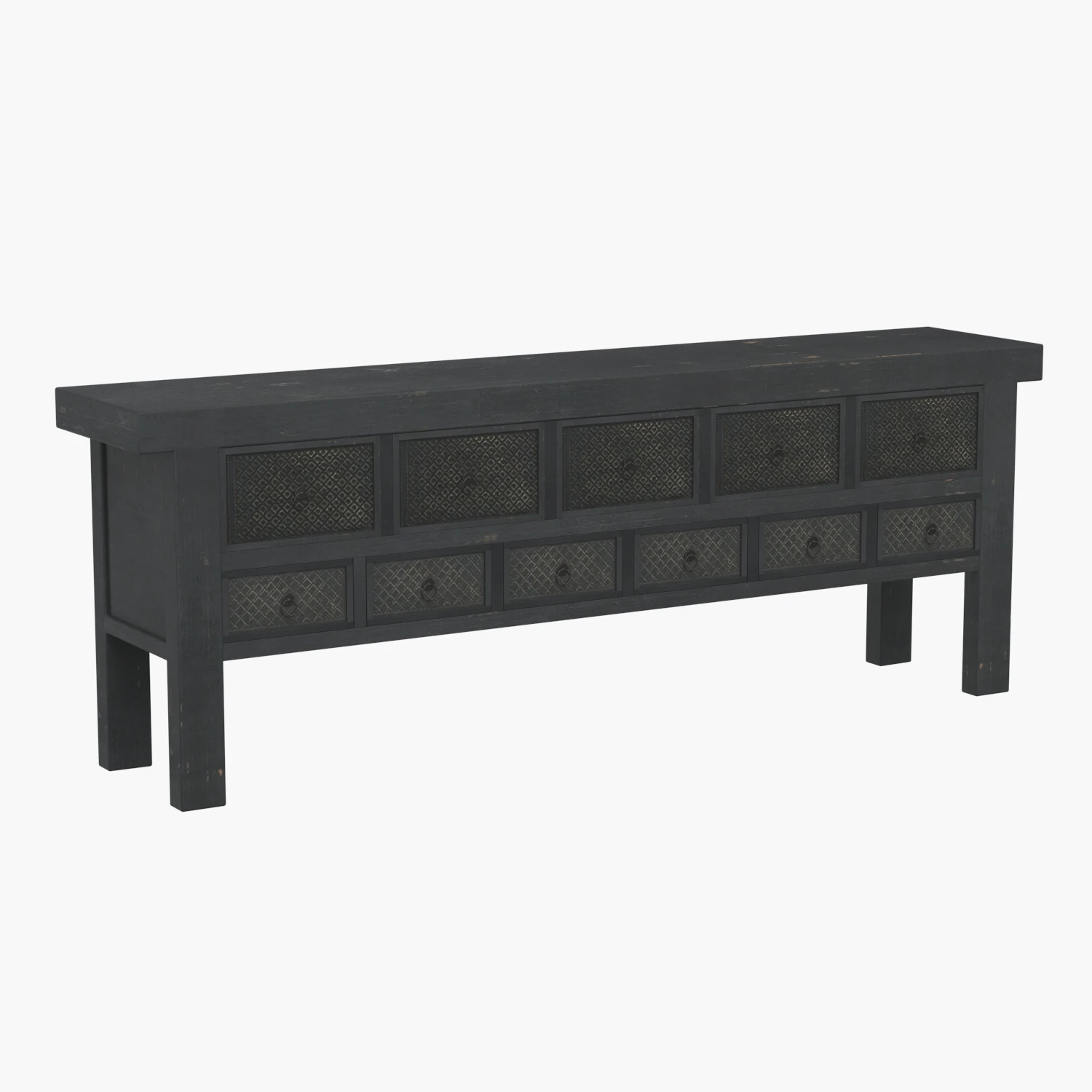 Chico Reclaimed Wood Sideboard Console Table 3D Model_01