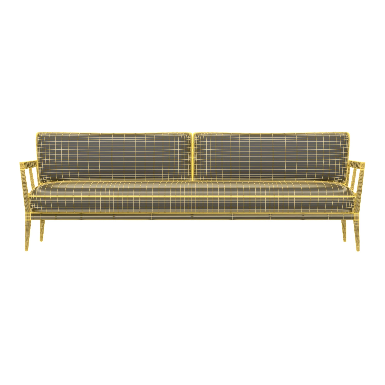 Laurel Aluminum White Sofa 3D Model_07