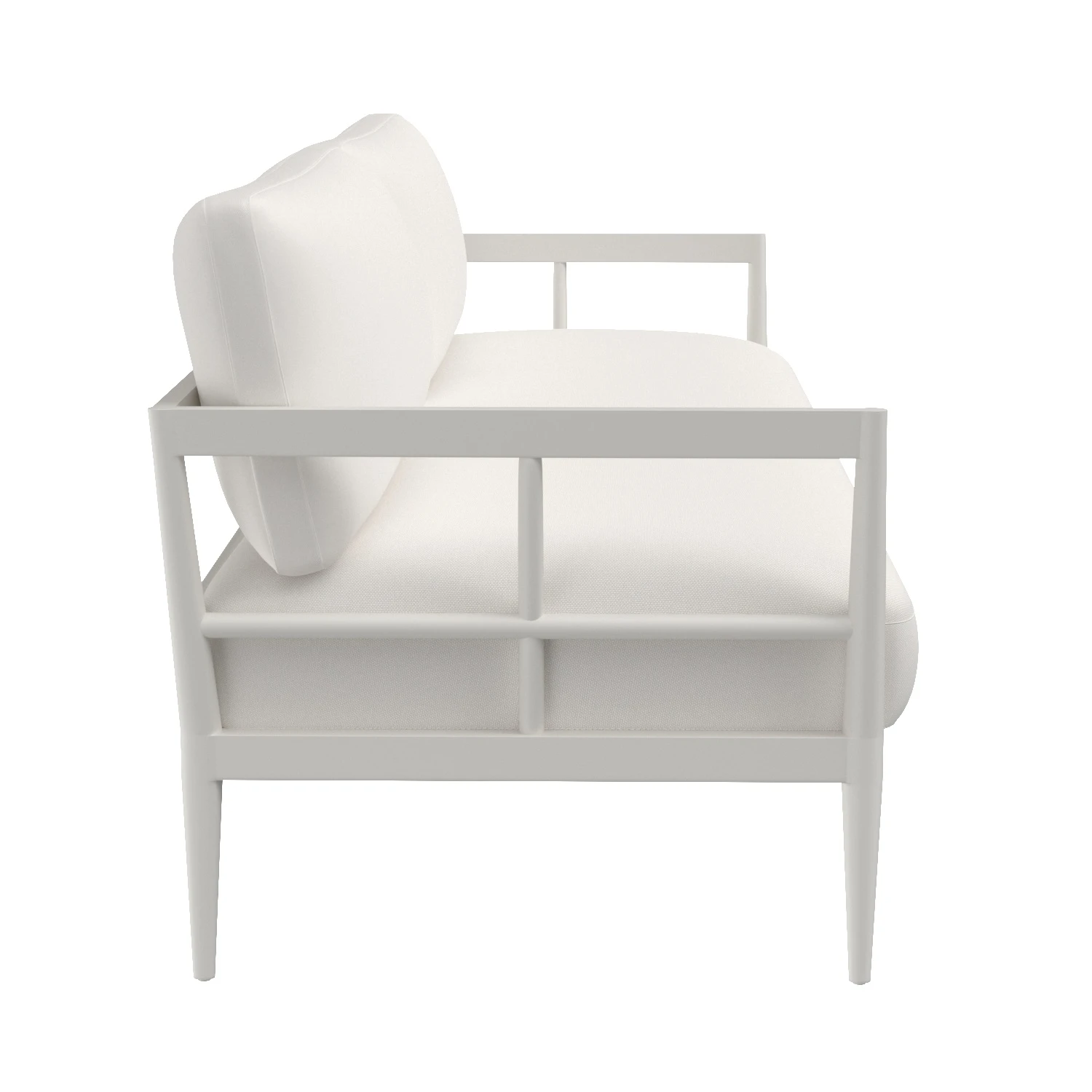 Laurel Aluminum White Sofa 3D Model_03
