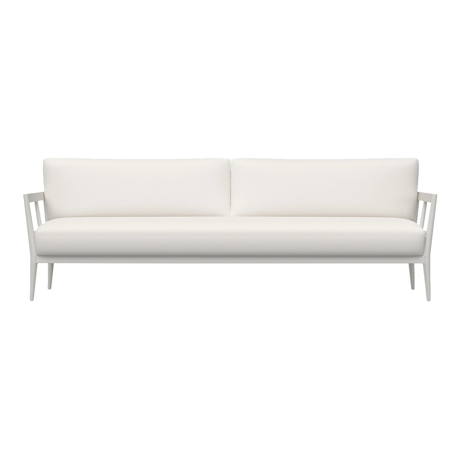 Laurel Aluminum White Sofa 3D Model_01