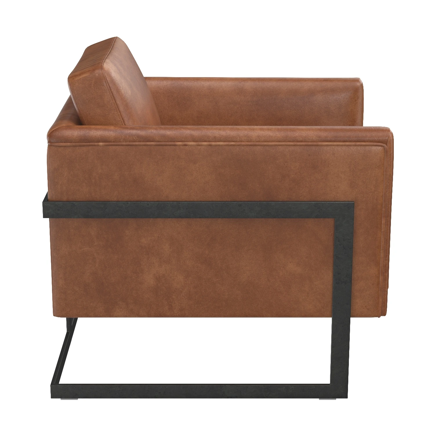 Luxley Club Chair Open Road Brown Leather 3D Model_03