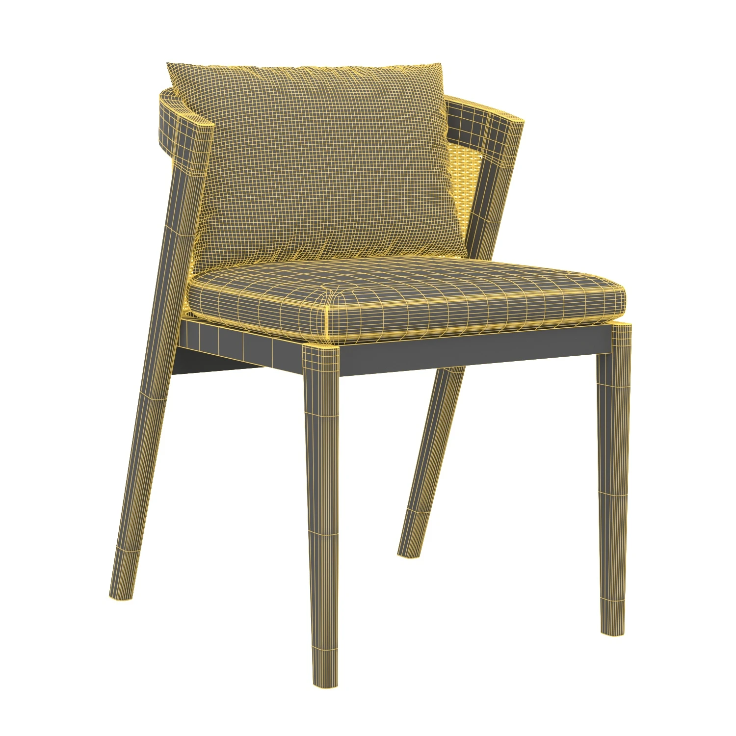 Malta Teak Dining Side Chair 3D Model_07