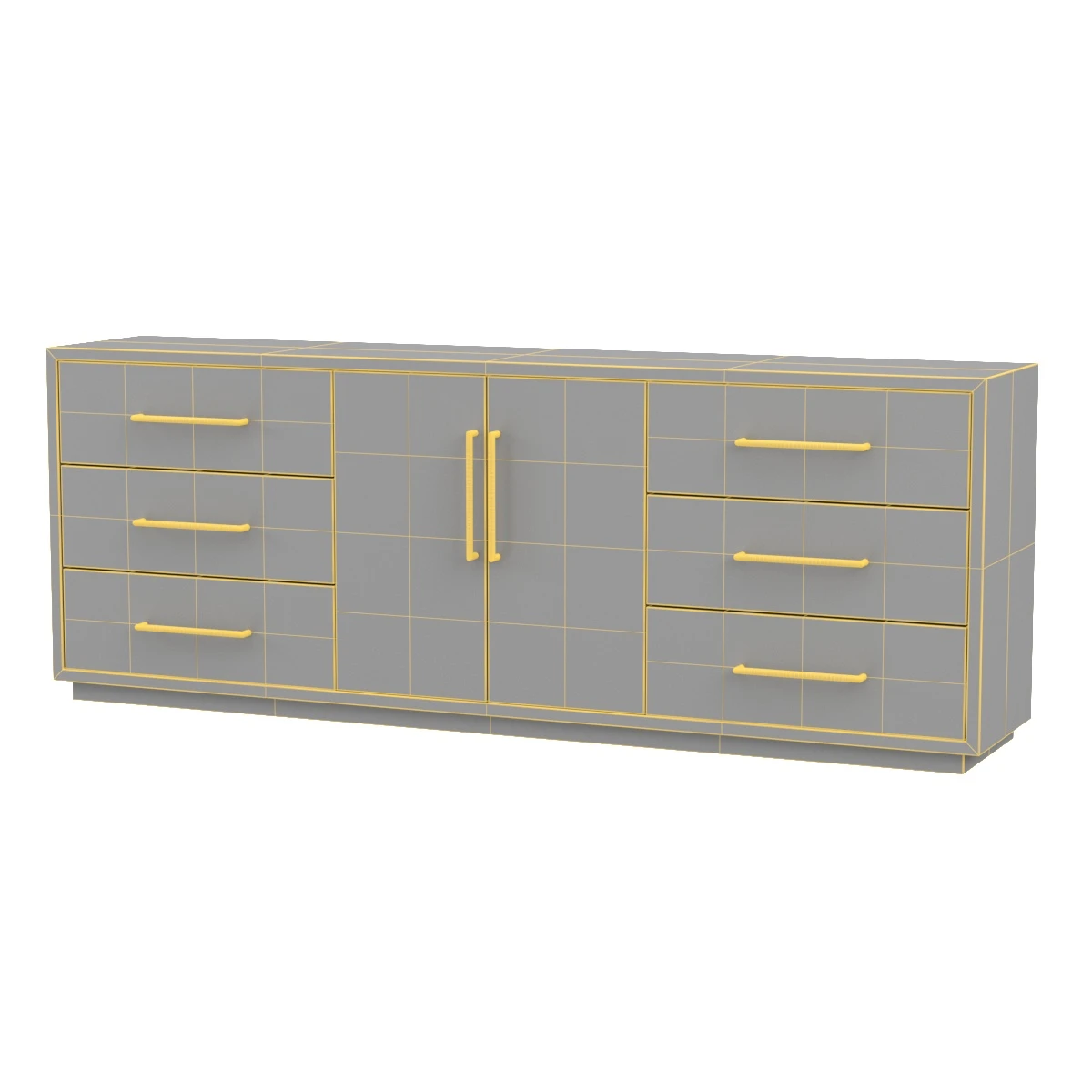 Manning Modern Media Console Sideboard 011484 3D Model_07