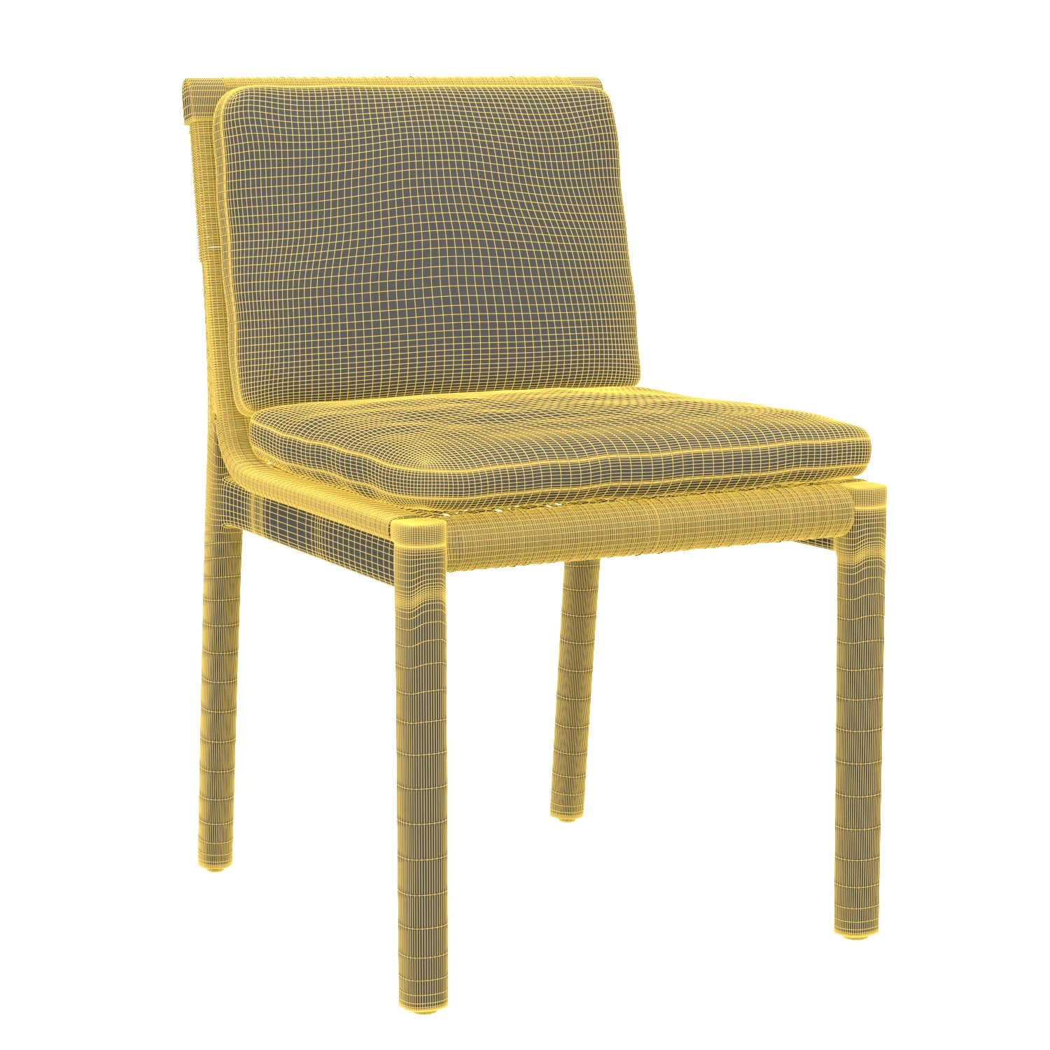 Mesa Aluminum Dining Side Chair 3D Model_07