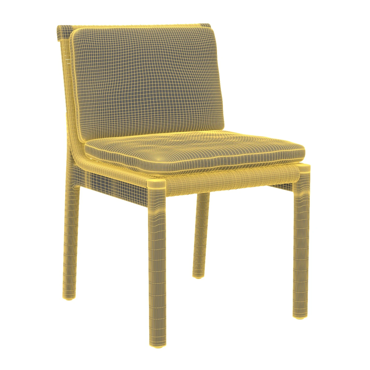 Mesa Teak Dining Side Chair 3D Model_07