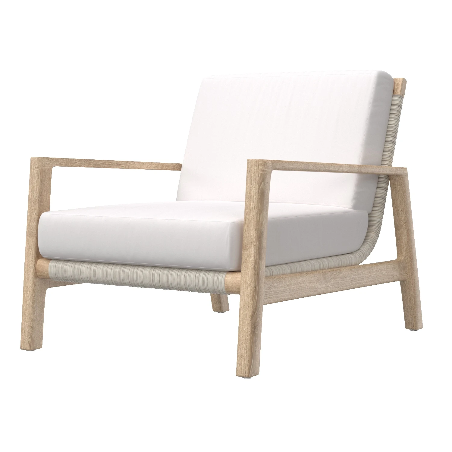Mesa Teak Lounge Chair 3D Model_01