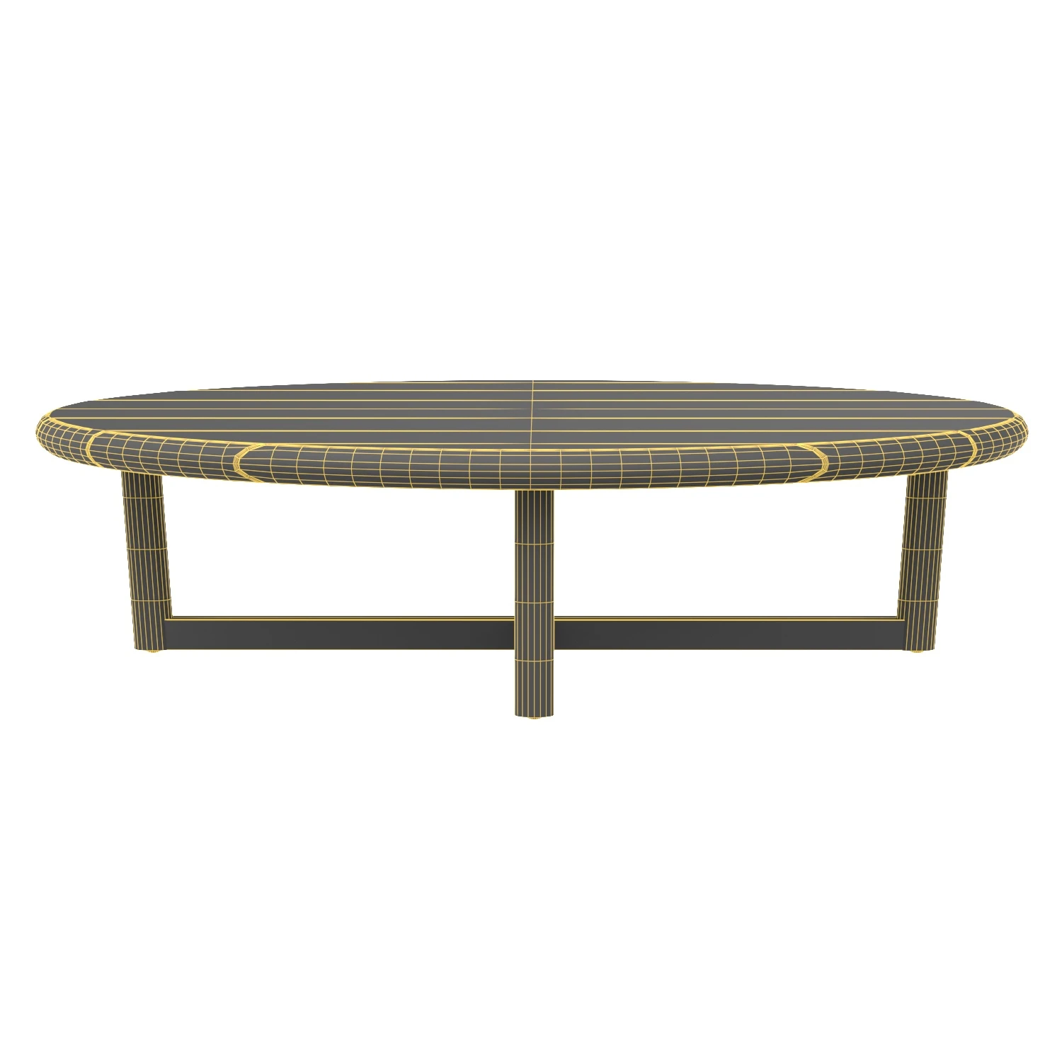 Mesa Teak Round Coffee Table 3D Model_07