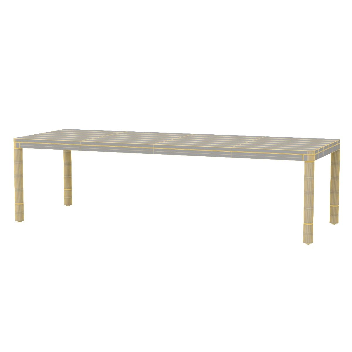 Miramar Teak Rectangular Dining Table 3D Model_07