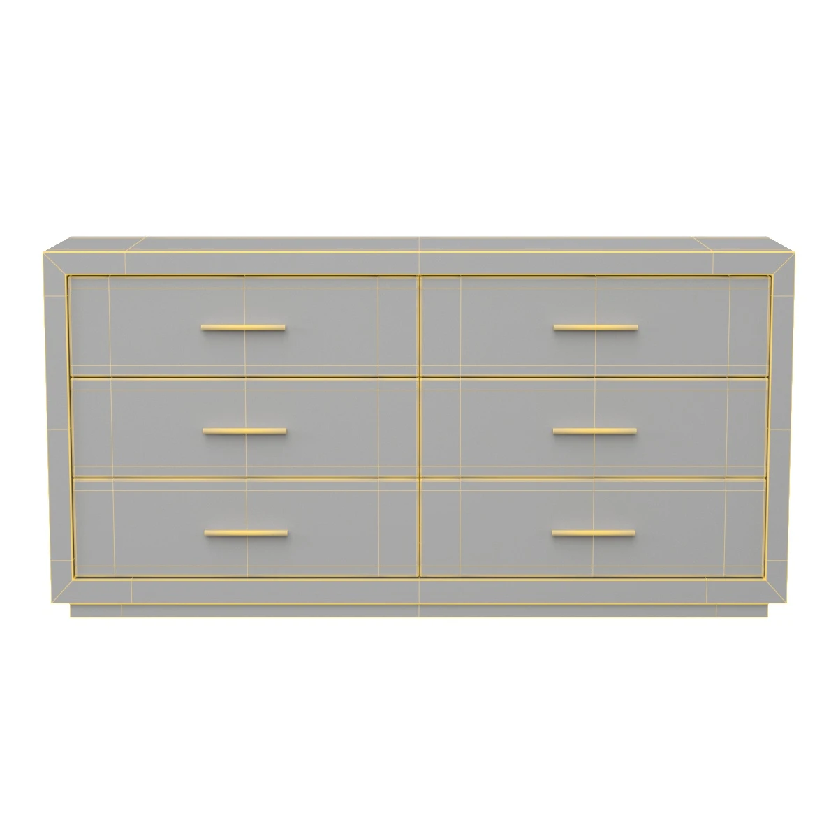 Modern Drawer Dresser U042040 3D Model_07
