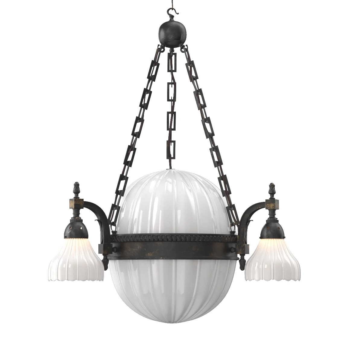 Moonstone Chandelier by Jefferson and Co England Circa 1910 3D Model_04
