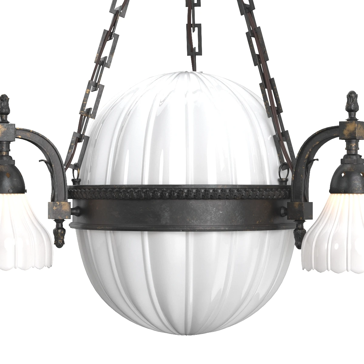Moonstone Chandelier by Jefferson and Co England Circa 1910 3D Model_06