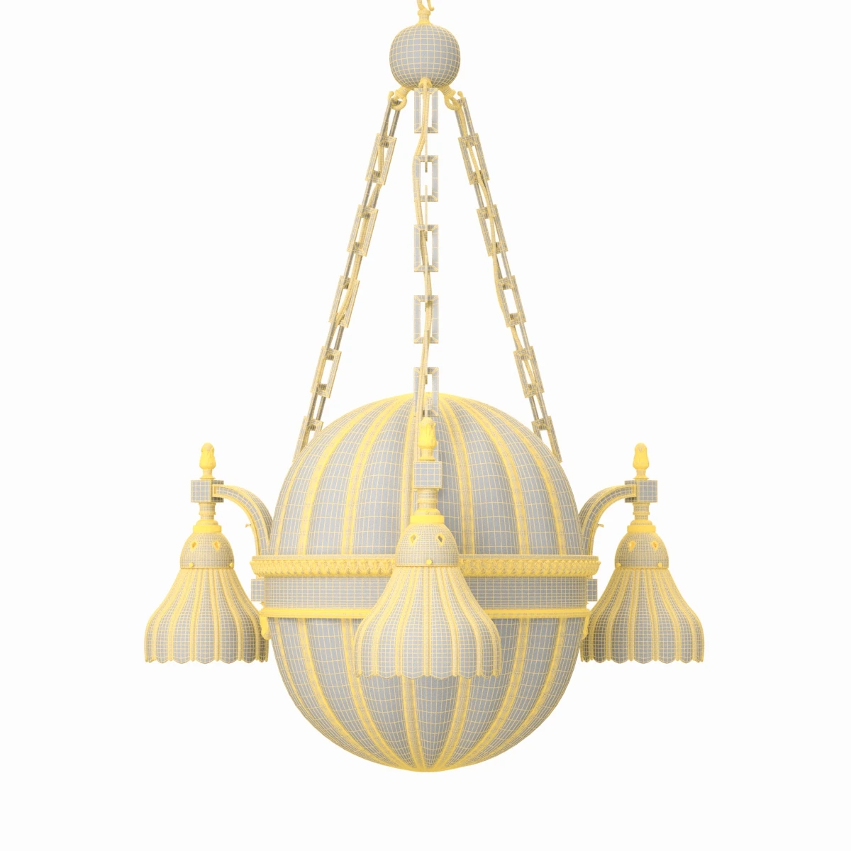 Moonstone Chandelier by Jefferson and Co England Circa 1910 3D Model_07