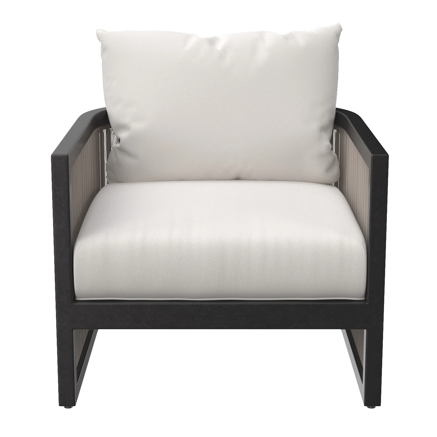 Restoration Hardware Capri lounge chair ottoman 3D Model_04