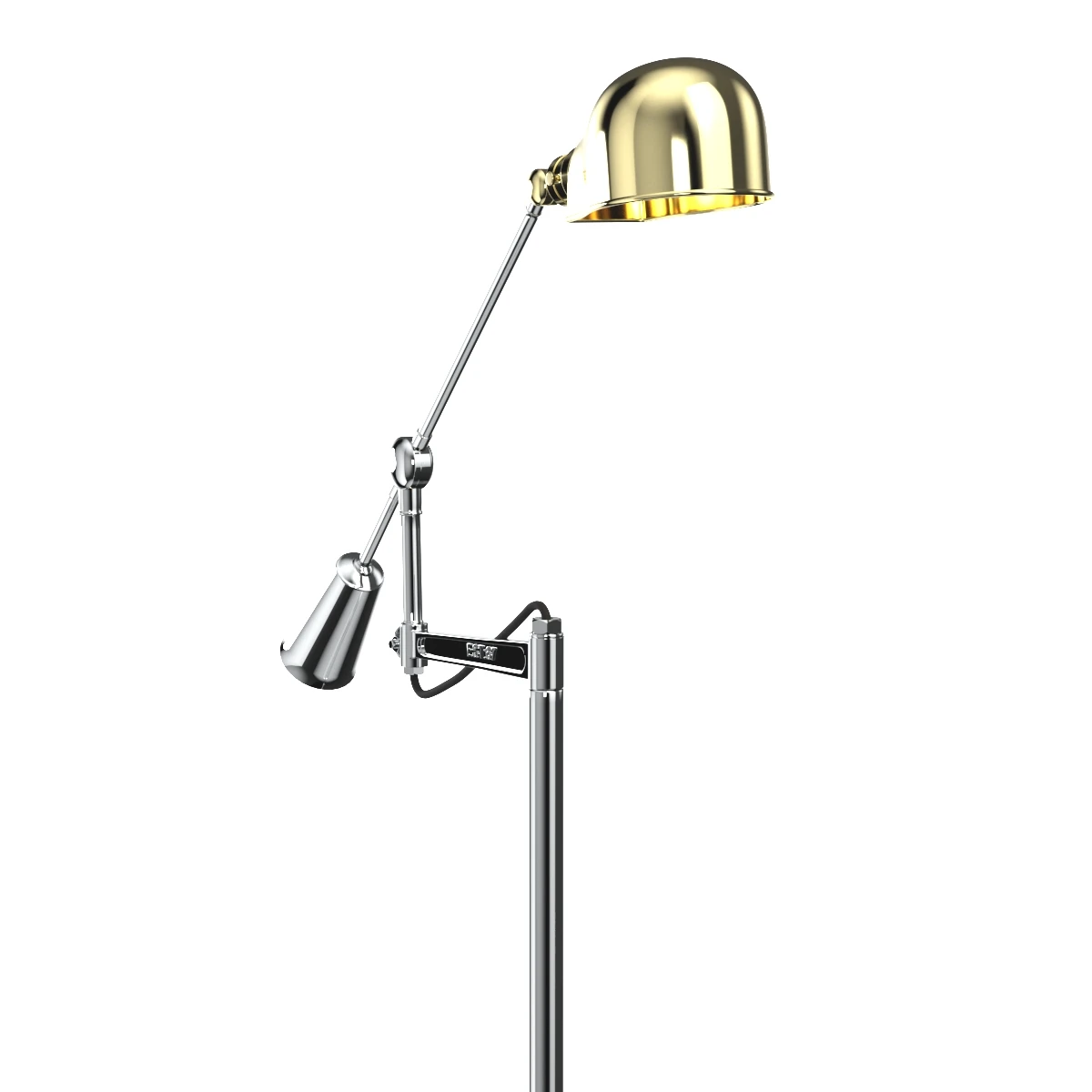 RL 67 Est Chrome Floor Standing Height Adjustable Lamp 3D Model_05