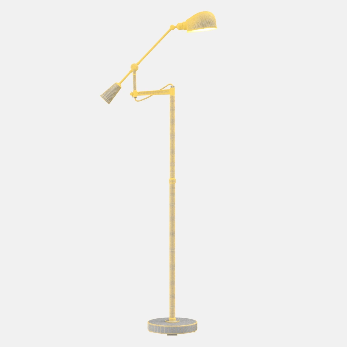 RL 67 Est Chrome Floor Standing Height Adjustable Lamp 3D Model_07