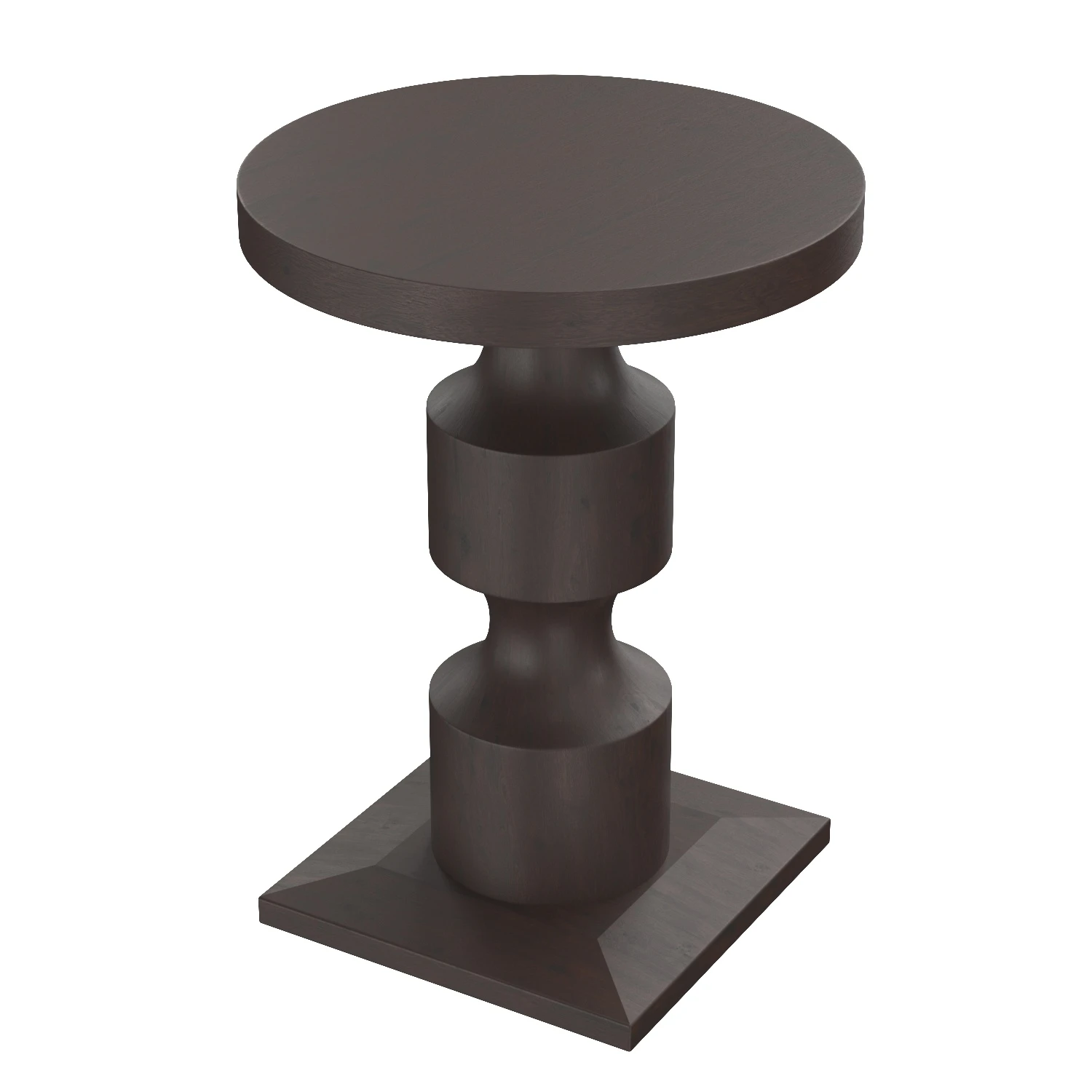 Ruby Rustic Lodge Round Drink Table 3D Model_06