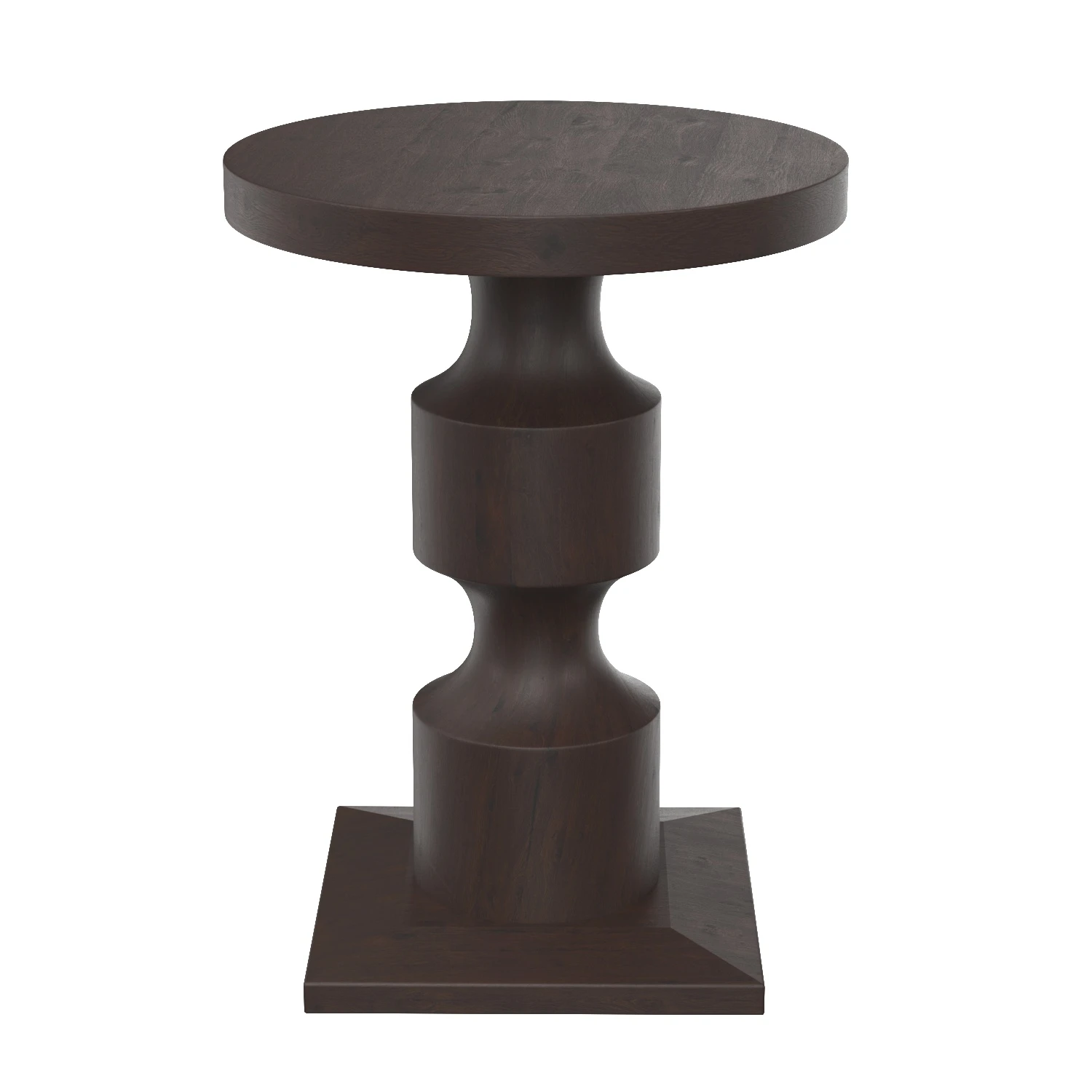 Ruby Rustic Lodge Round Drink Table 3D Model_01