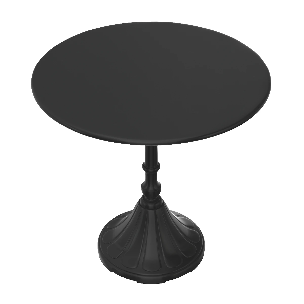 Russel Industrial Loft Black Iron Round Pedestal Dining Bistro Table 3D Model_03