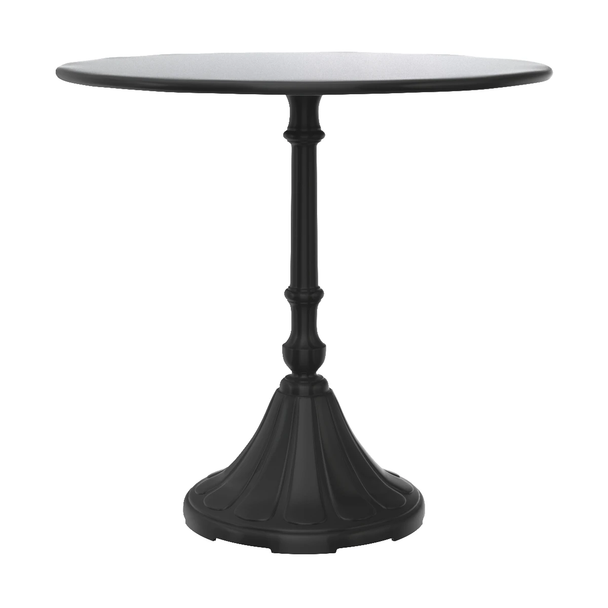 Russel Industrial Loft Black Iron Round Pedestal Dining Bistro Table 3D Model_06