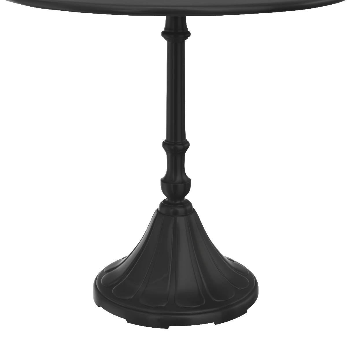 Russel Industrial Loft Black Iron Round Pedestal Dining Bistro Table 3D Model_05