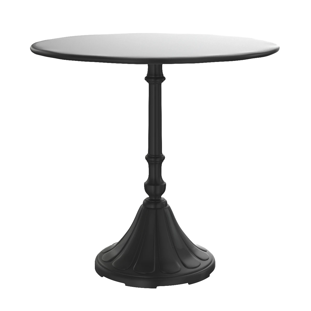 Russel Industrial Loft Black Iron Round Pedestal Dining Bistro Table 3D Model_04