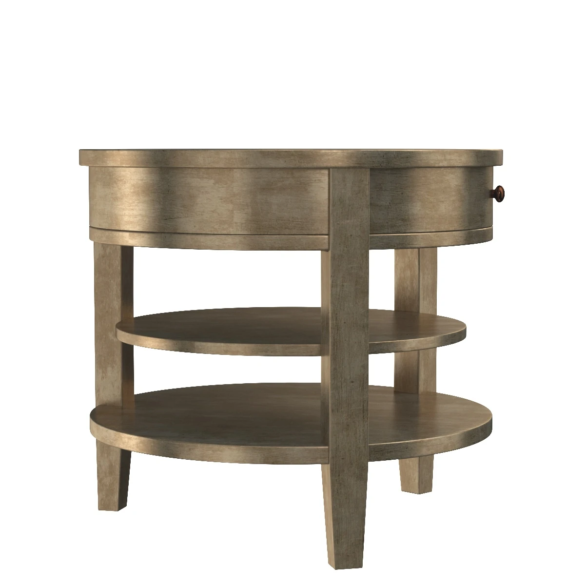 Sanctuary One Drawer Round Lamp Table Visage 3D Model_03