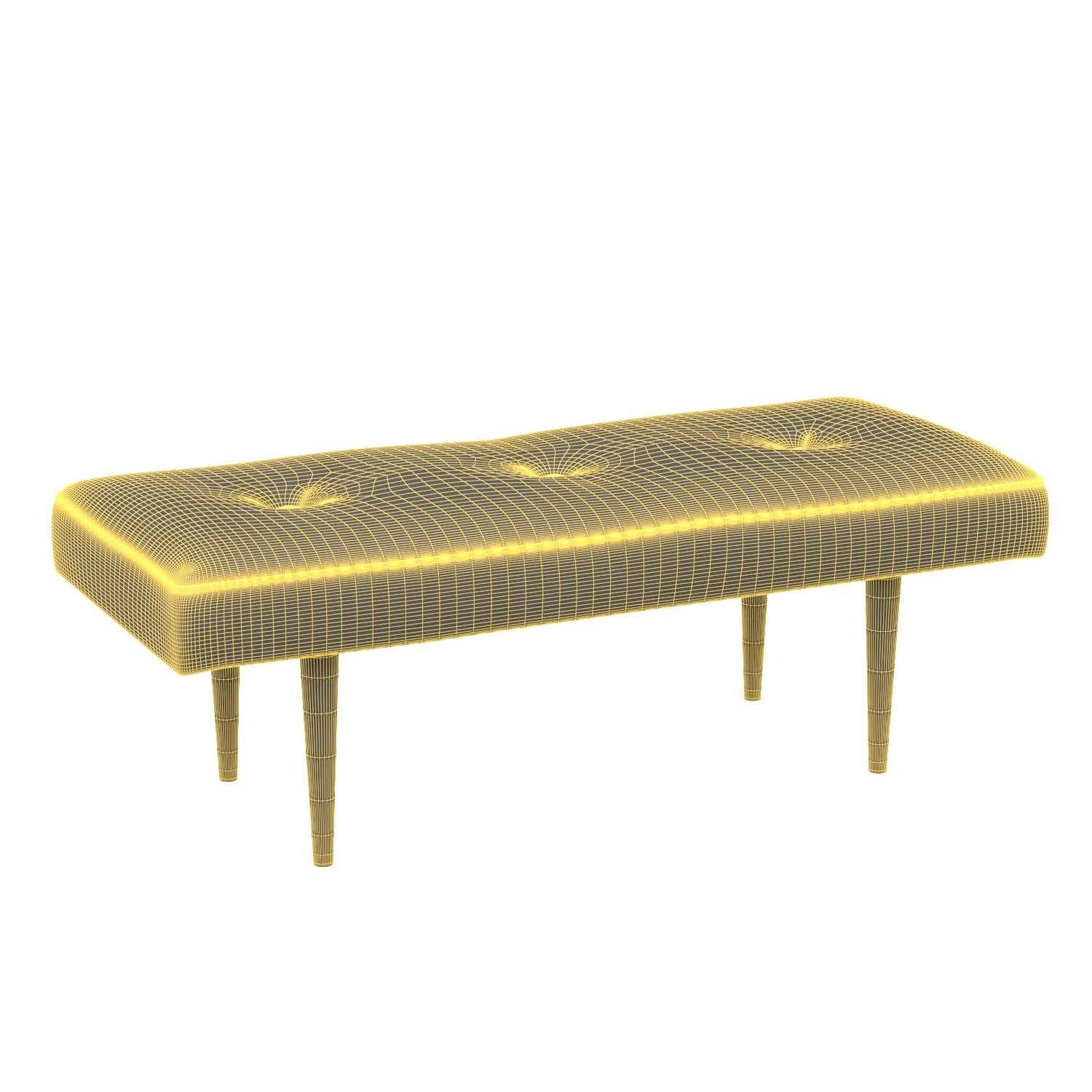 Skyline Furniture Button Tufted Bench 3D Model_07