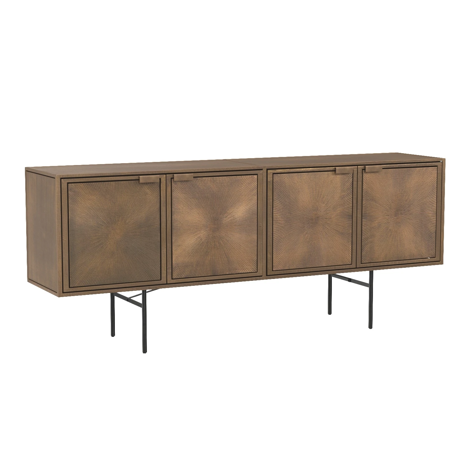 Sunburst Sideboard In Antique Nickel 3D Model_01