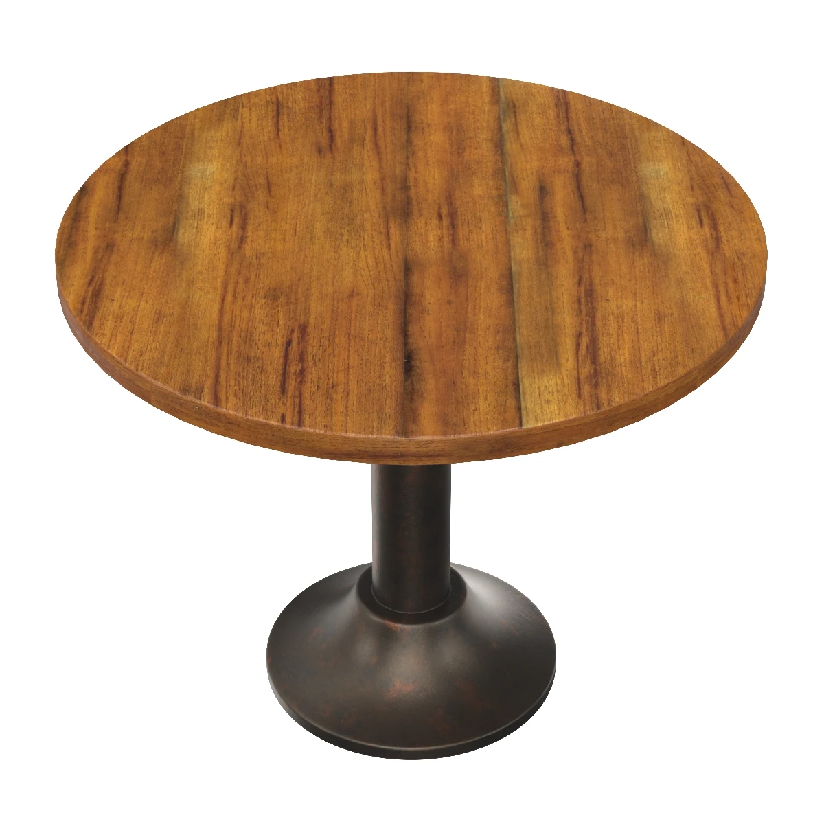 Vintage Round Pedestal Cafe Table 3D Model_03