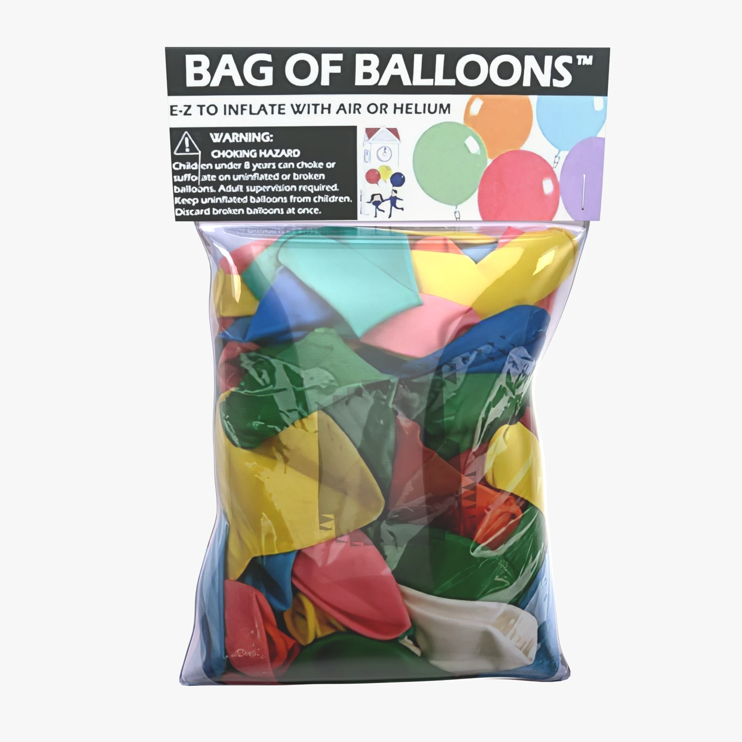 Bag of Balloons 3D Model_01