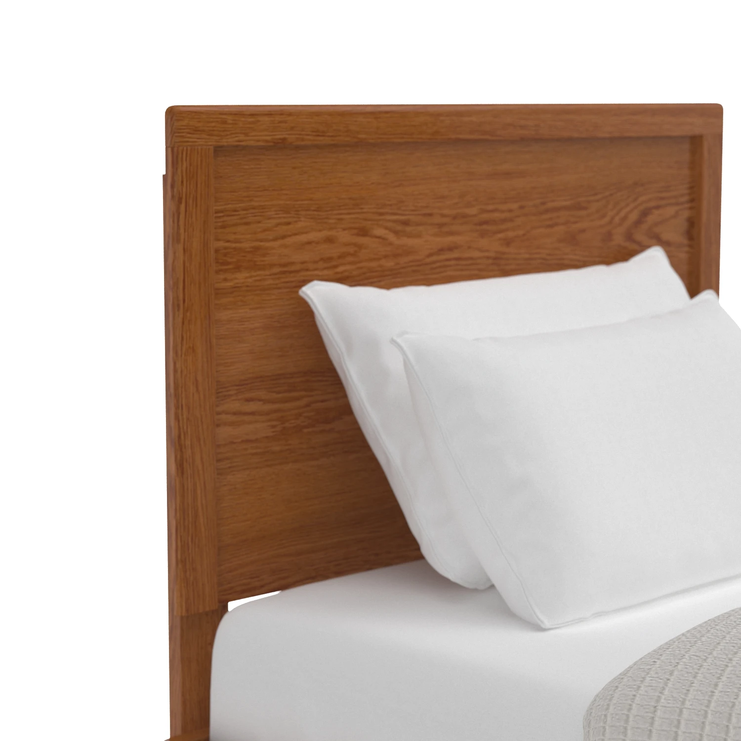 Baxton Studio Jiro Mid-Century Modern Walnut Brown Finished Wood Bed 3D Model_05