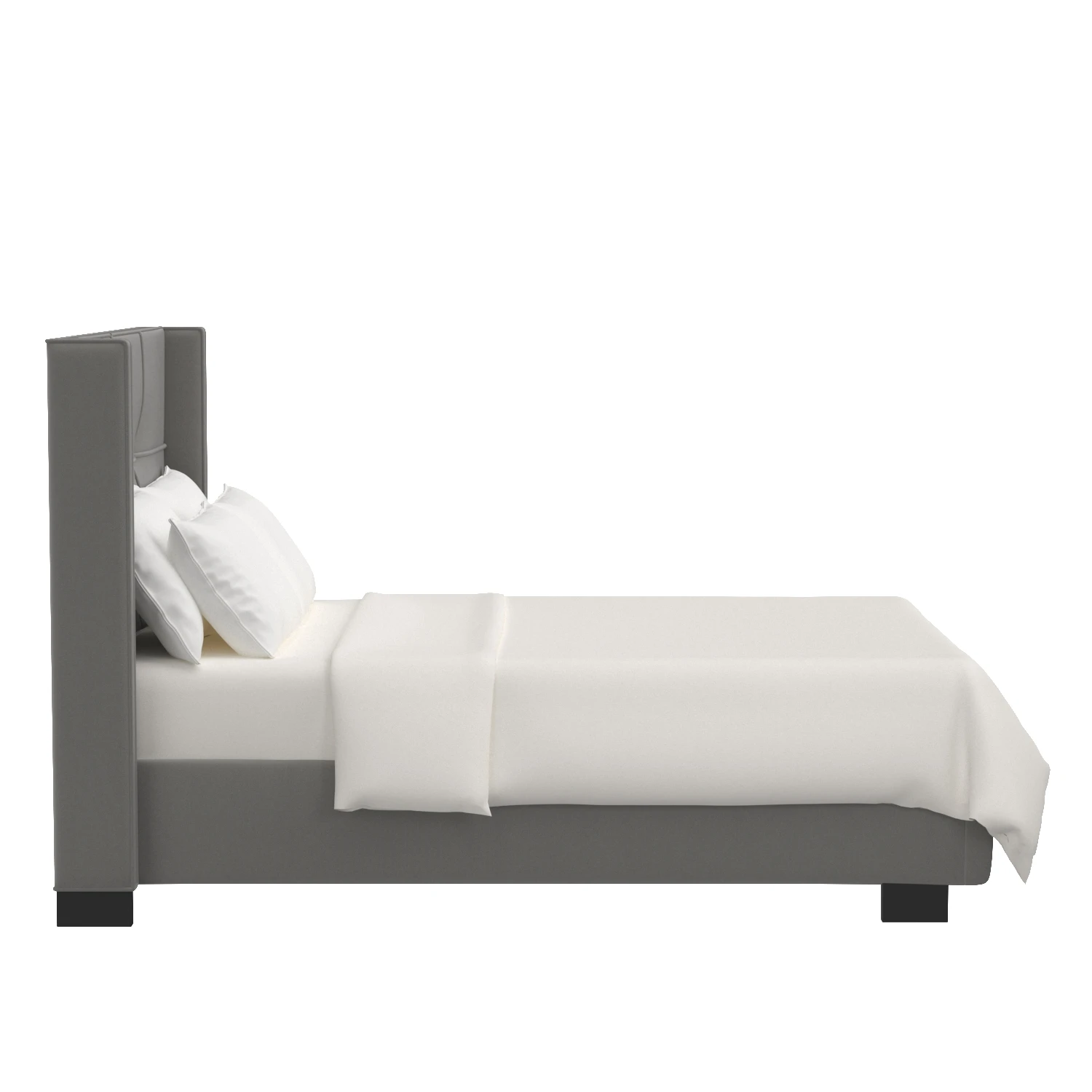Beverly Bed With Rollout Footboard Storage Grey 3D Model_03