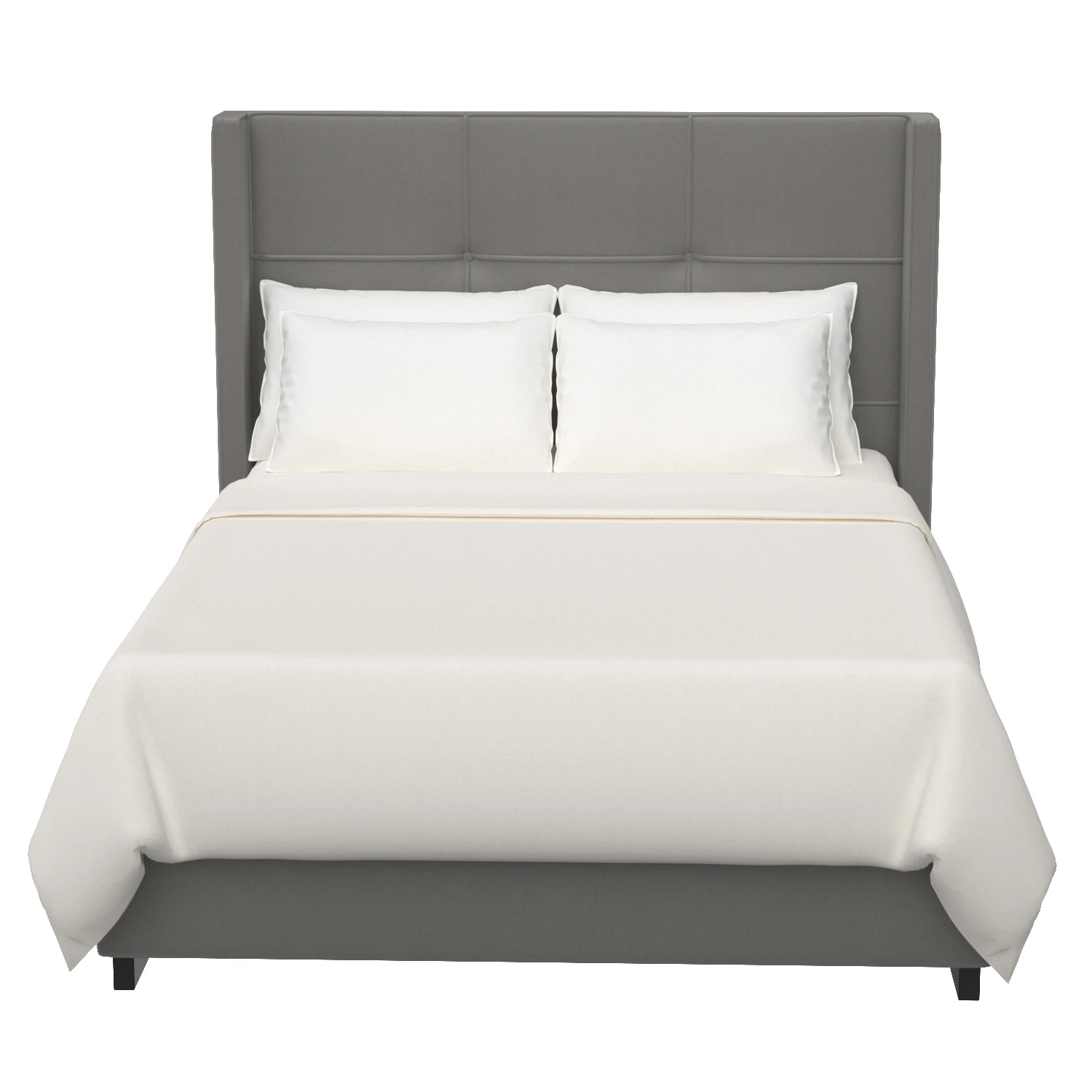 Beverly Bed With Rollout Footboard Storage Grey 3D Model_06
