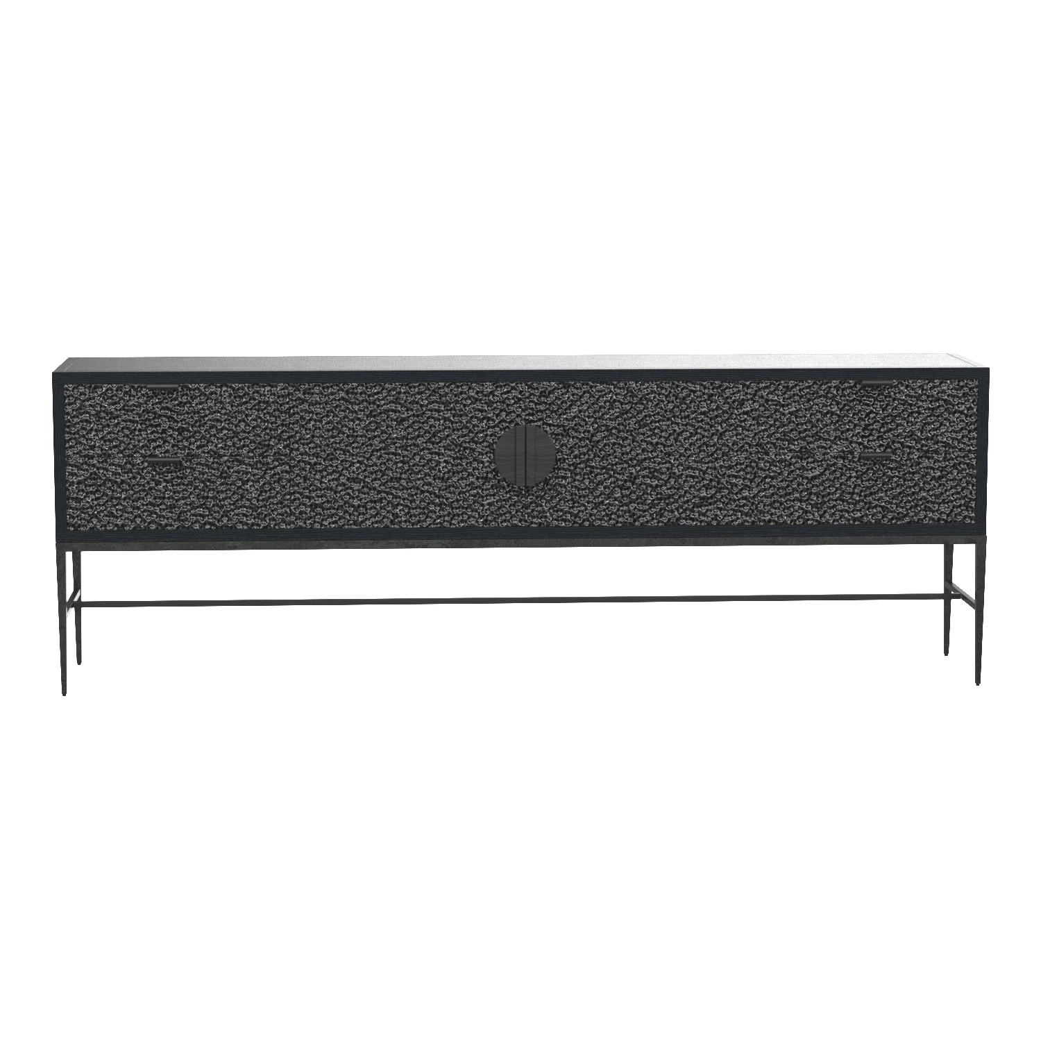 Black Oak Seeded Sideboard Credenza 3D Model_06