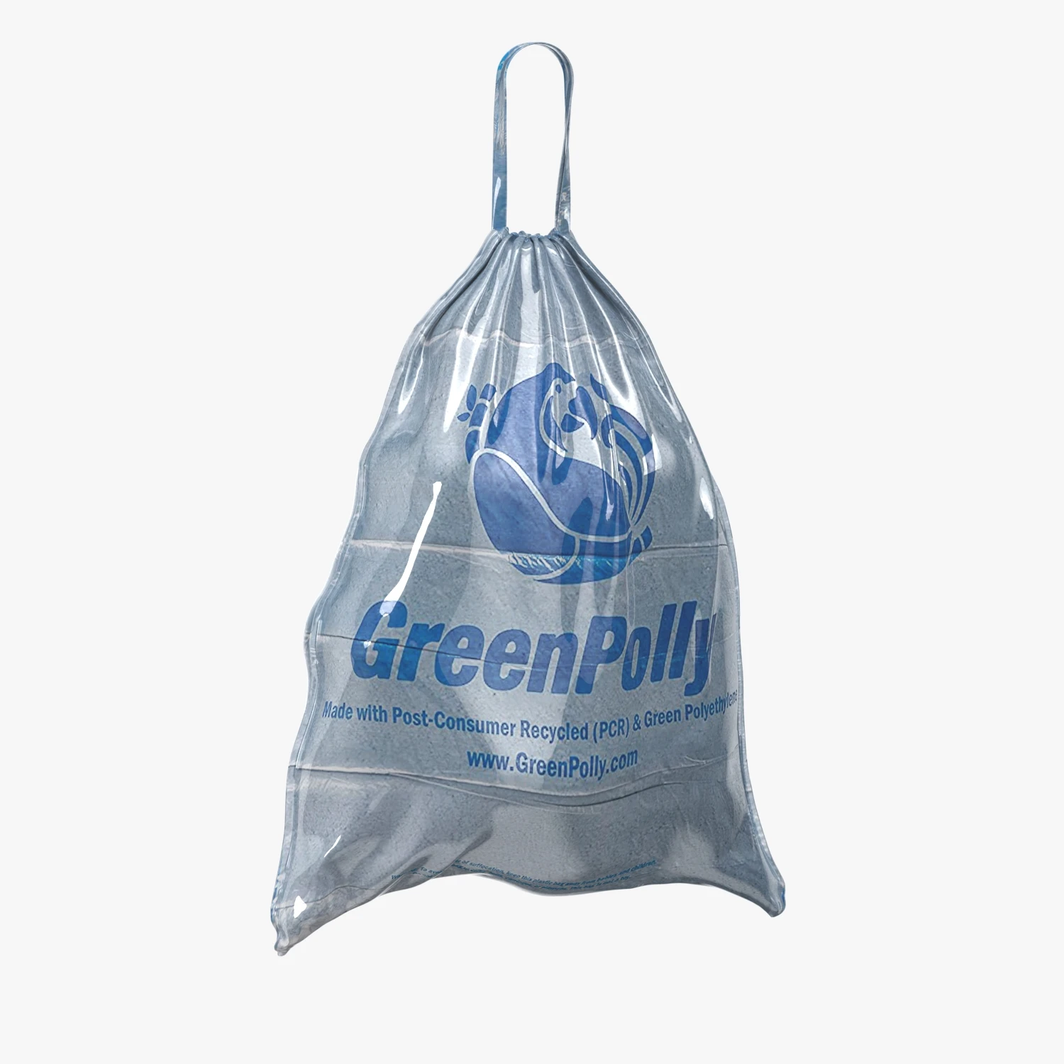GreenPolly Blue Tall Kitchen Recycling Bags 3D Model_01