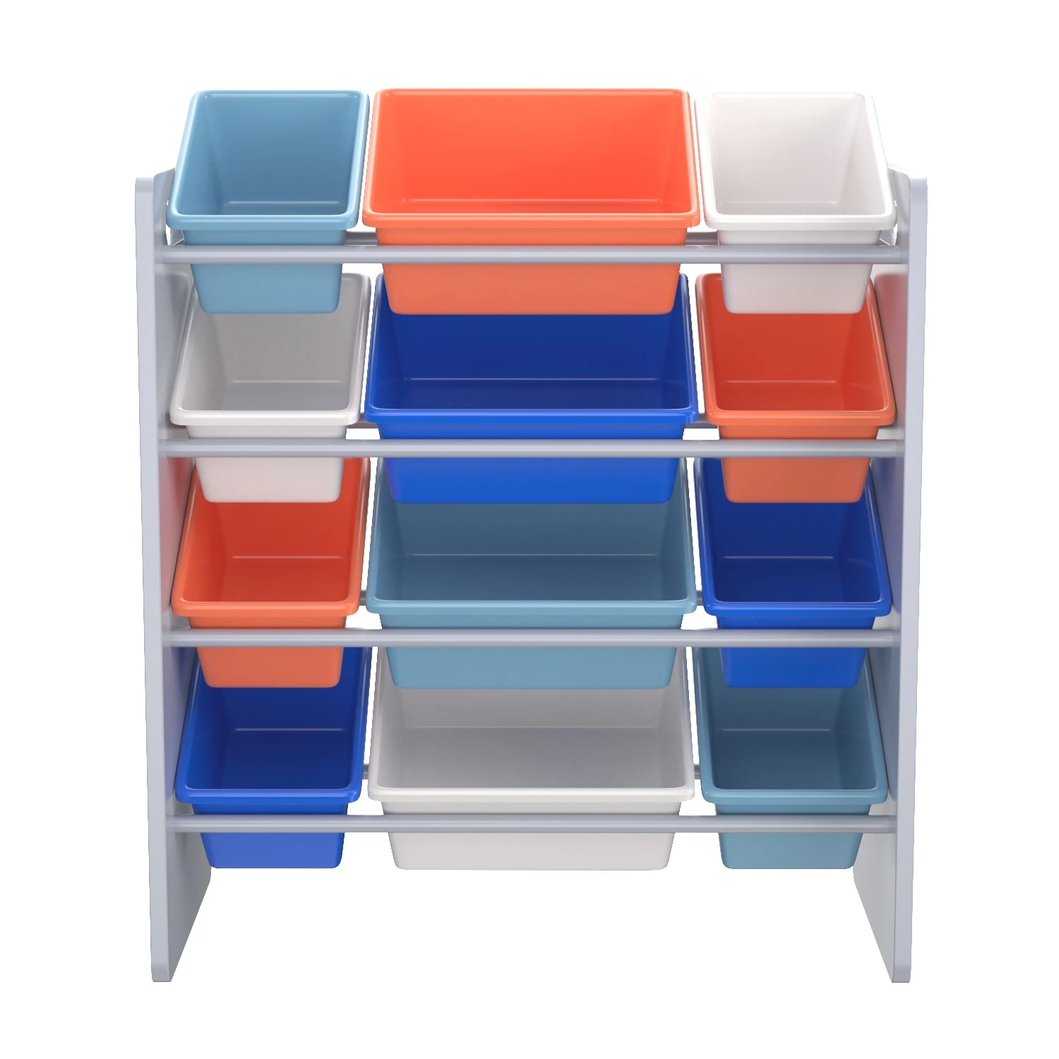 Honey-Can-Do Kids Toy Storage Organizer with 12 Plastic Bins 3D Model_06