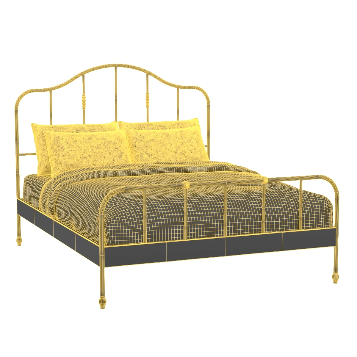 Ikea SAGSTUA Queen Bed Frame 3D Model_07