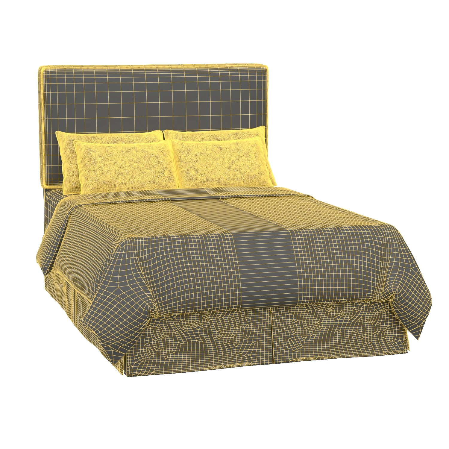 Linen Loran Upholstered Headboard 3D Model_07