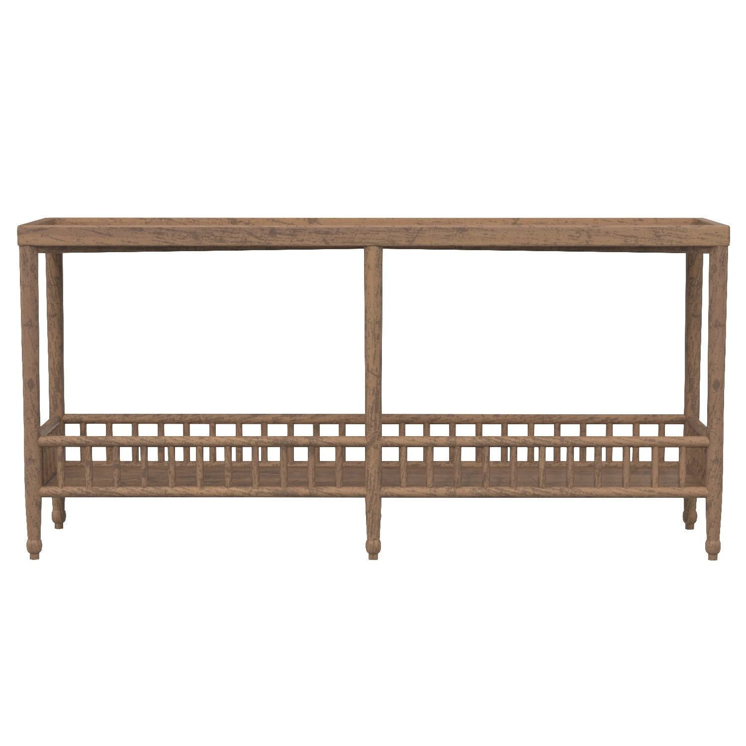 Mango Wood Console Table with Shelf 3D Model_01