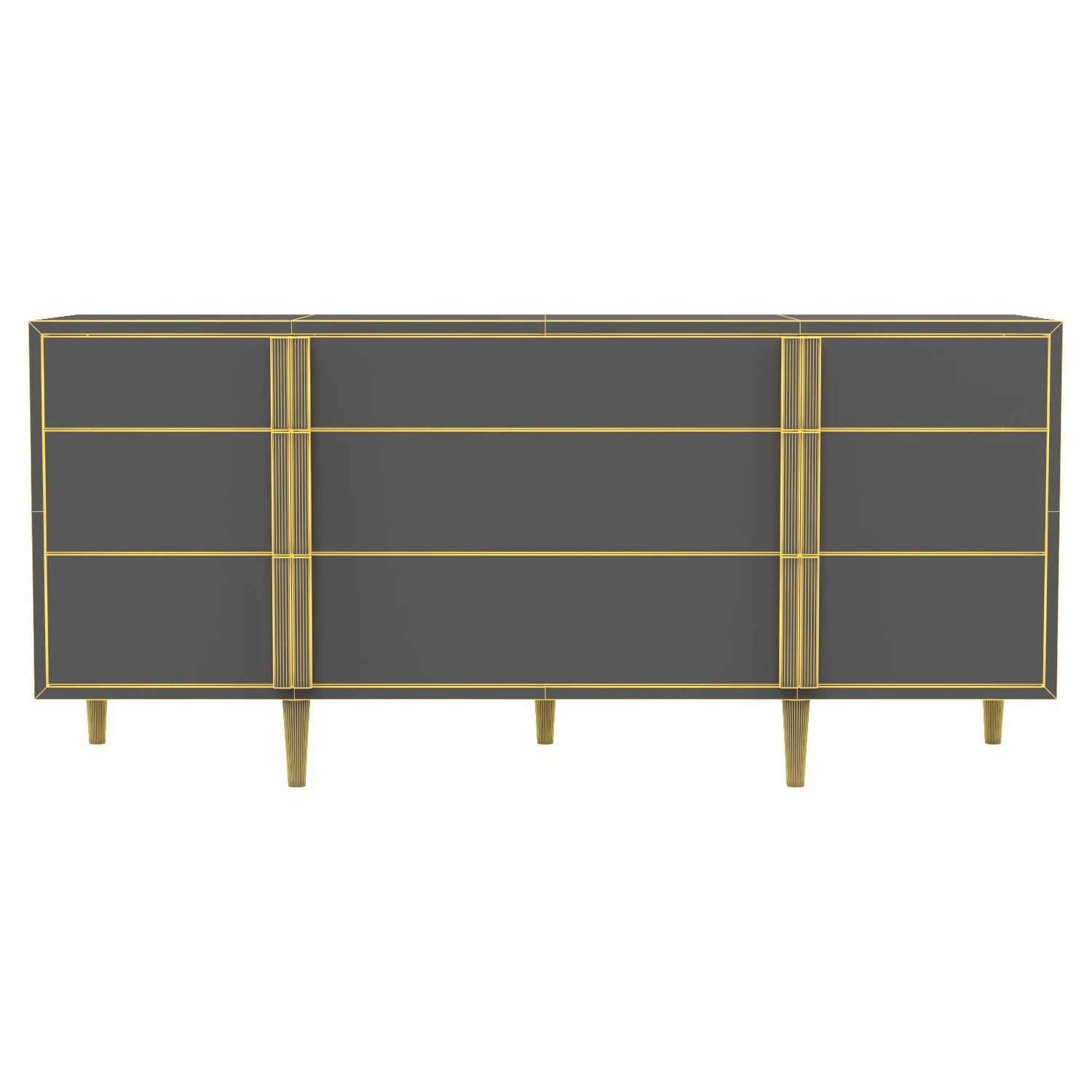 Morten 9 Drawer Dresser Pale 3D Model_07