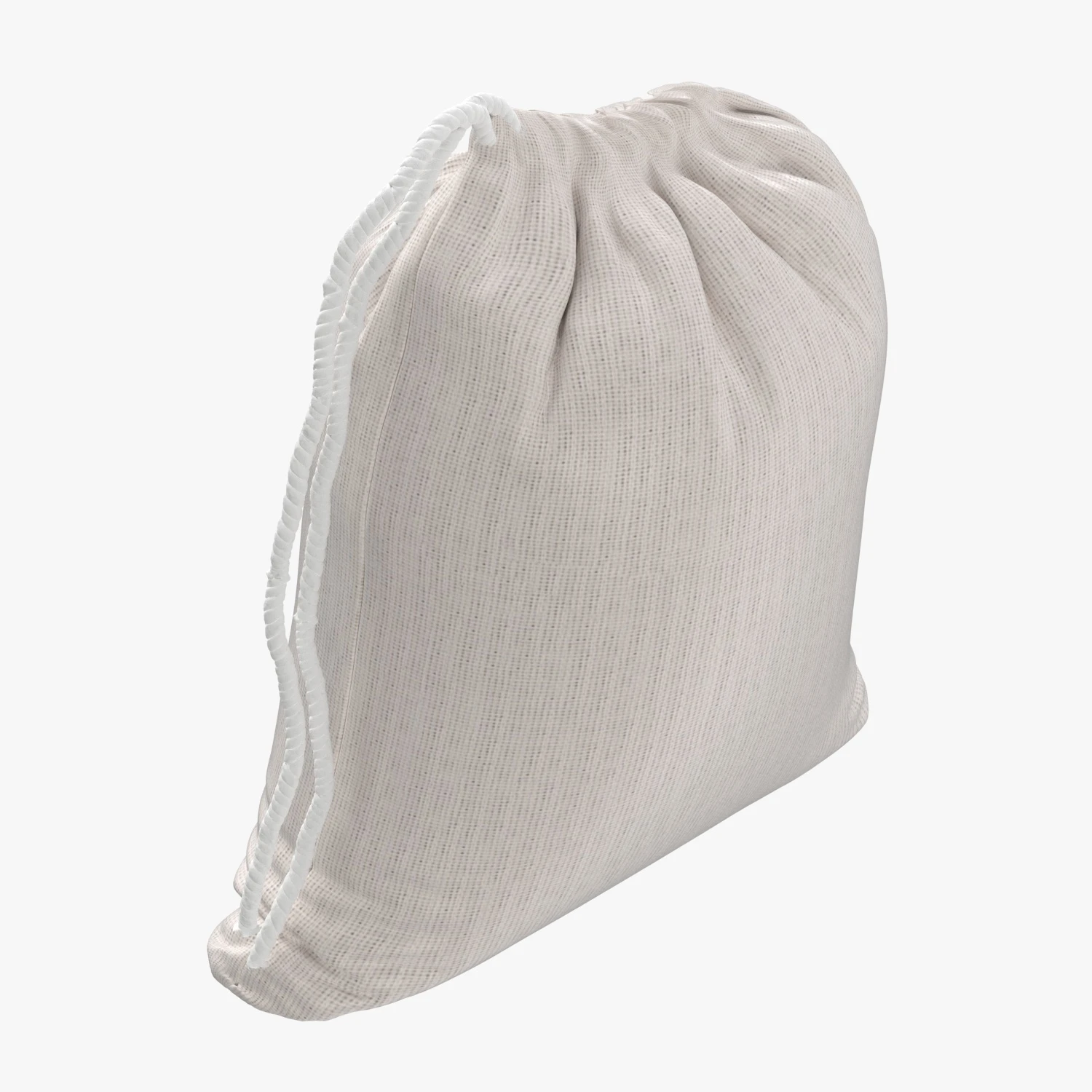 Muslin Bags Cotton Drawstring Bags Sachet Bag 3D Model_06